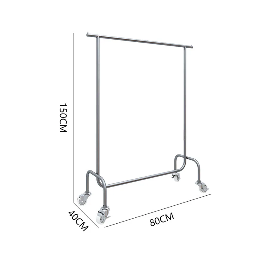 床置き布ハンガー、可動ラック、屋外衣類、コートハンガー、モバイル衣類、コートハンガー、サロン家具、ホイール