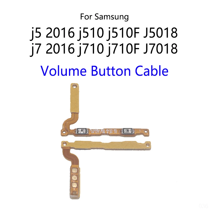 1PCS For Samsung Galaxy J5 2016 J510 J510F J5108 J7 J710 J710F J7108 Power Button Switch Volume Button Mute On / Off Flex Cable