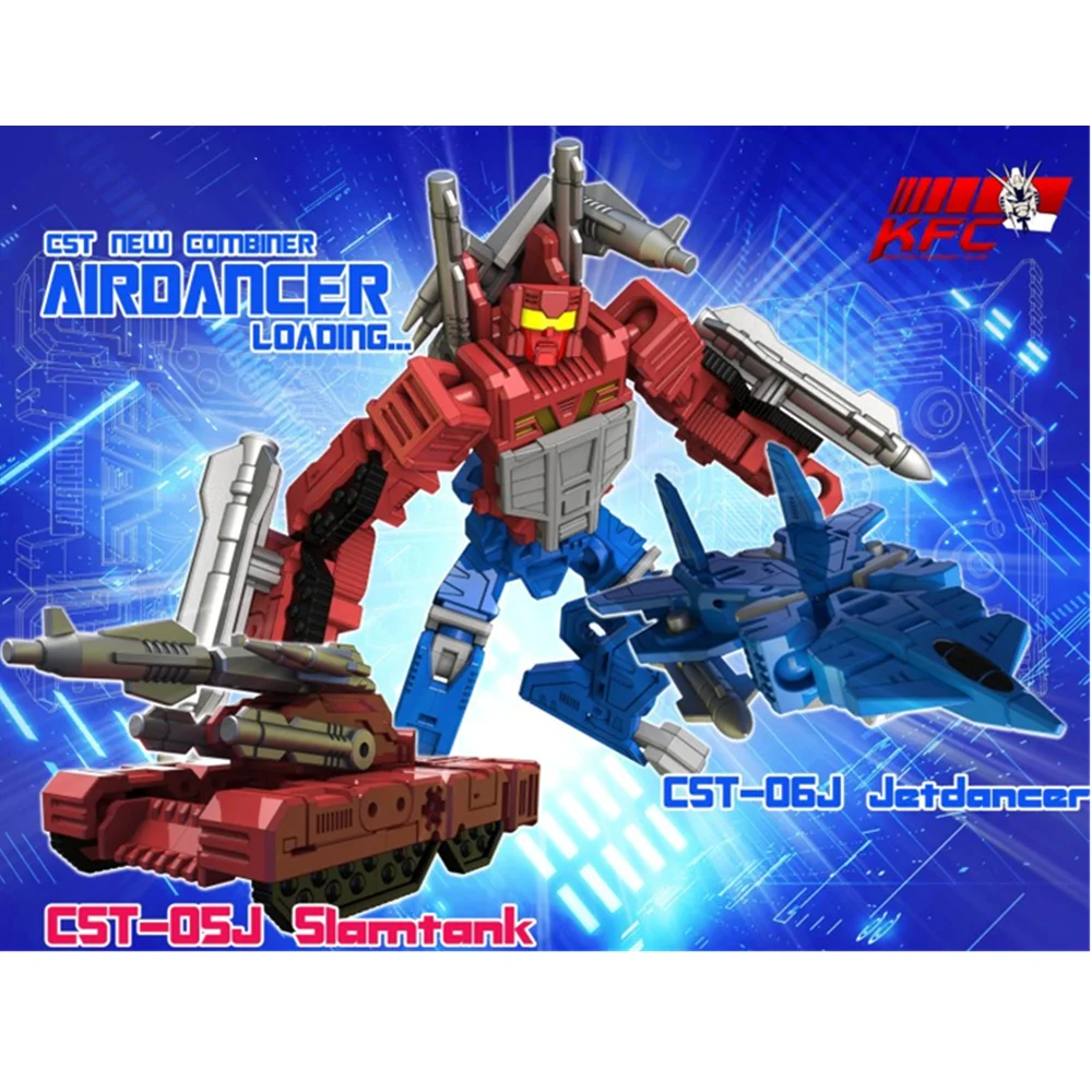 EM ESTOQUE Transformação KFC TOYS The Headmasters CST-05J Slamtank CST-06J Jetdancer Action Figure