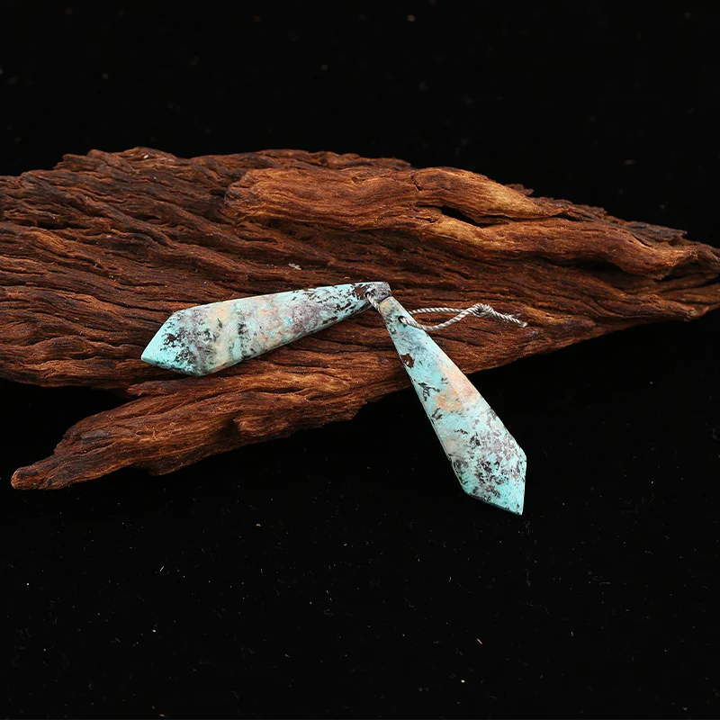 B&F African Turquoise Earring Beads for Jewelry Making, Handmade Natural stones beads, Stones for jewelry Making Supplies