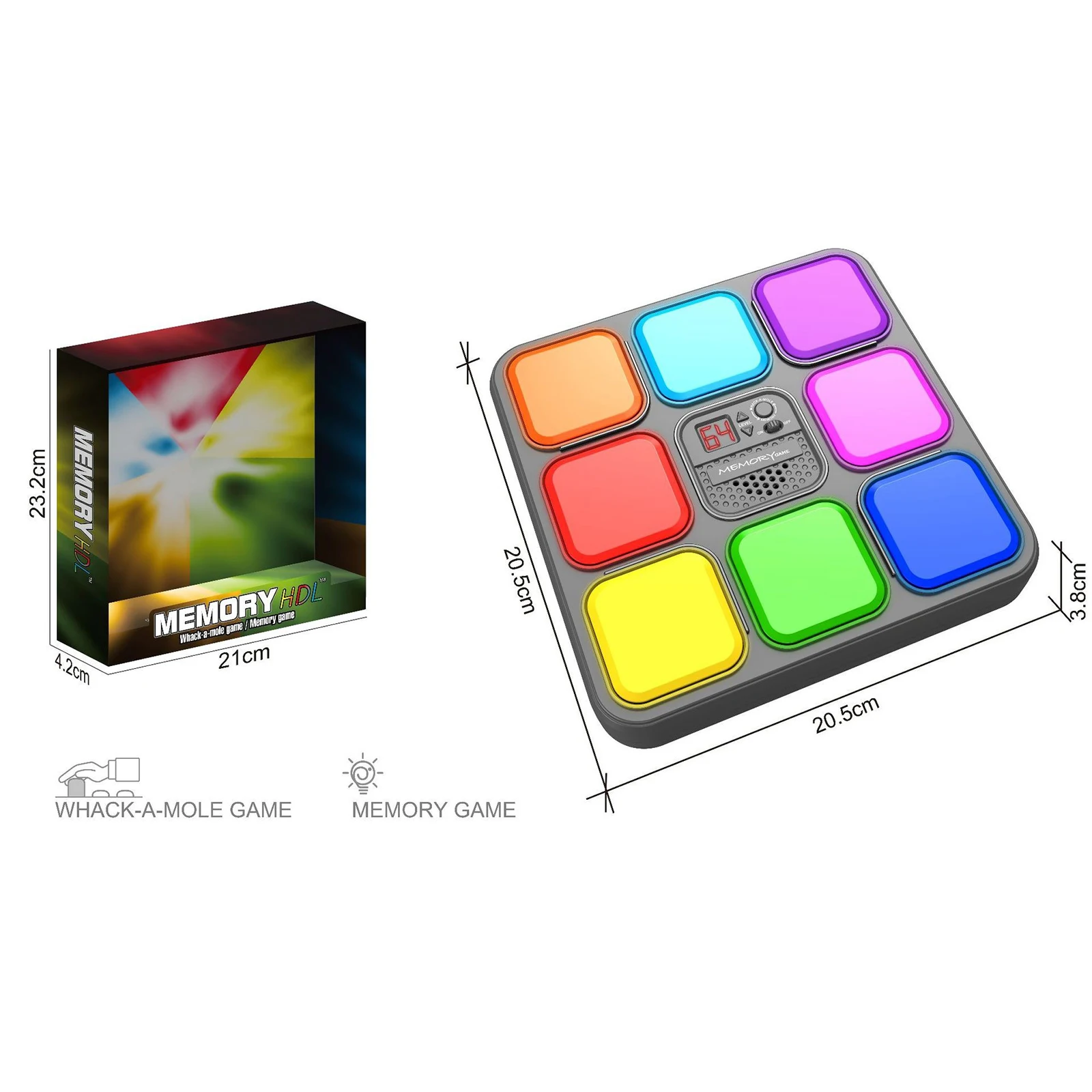 Divertente gioco di memoria elettronico ripetizione elettronica memoria a colori formazione apprendimento giocattolo da viaggio con luce musicale per regali per bambini 6 +