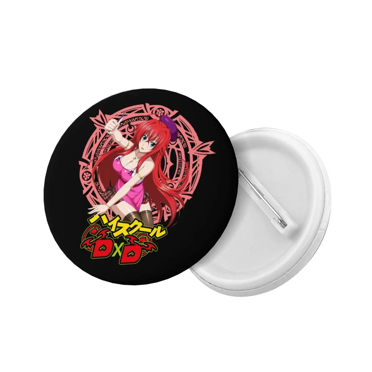 Custom Rias Gremory Love High School DxD Anime Japanese Name Button Pin for Bags Badges Brooches Pinback Gift