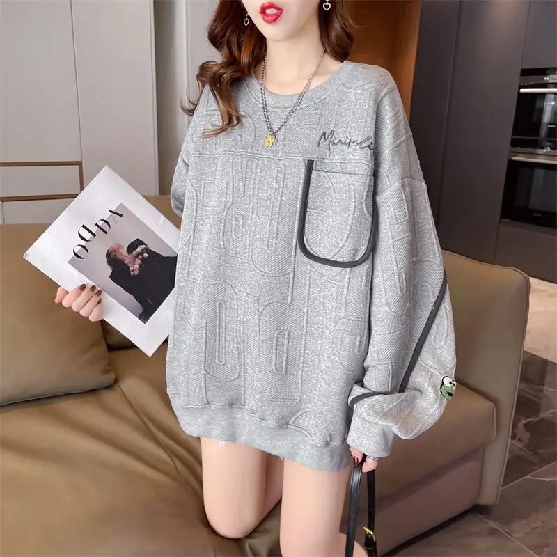 Sweater Women's Early Spring 2023 Thin Hooded Loose Western Style Casual All-Matching Women's Top Clothing