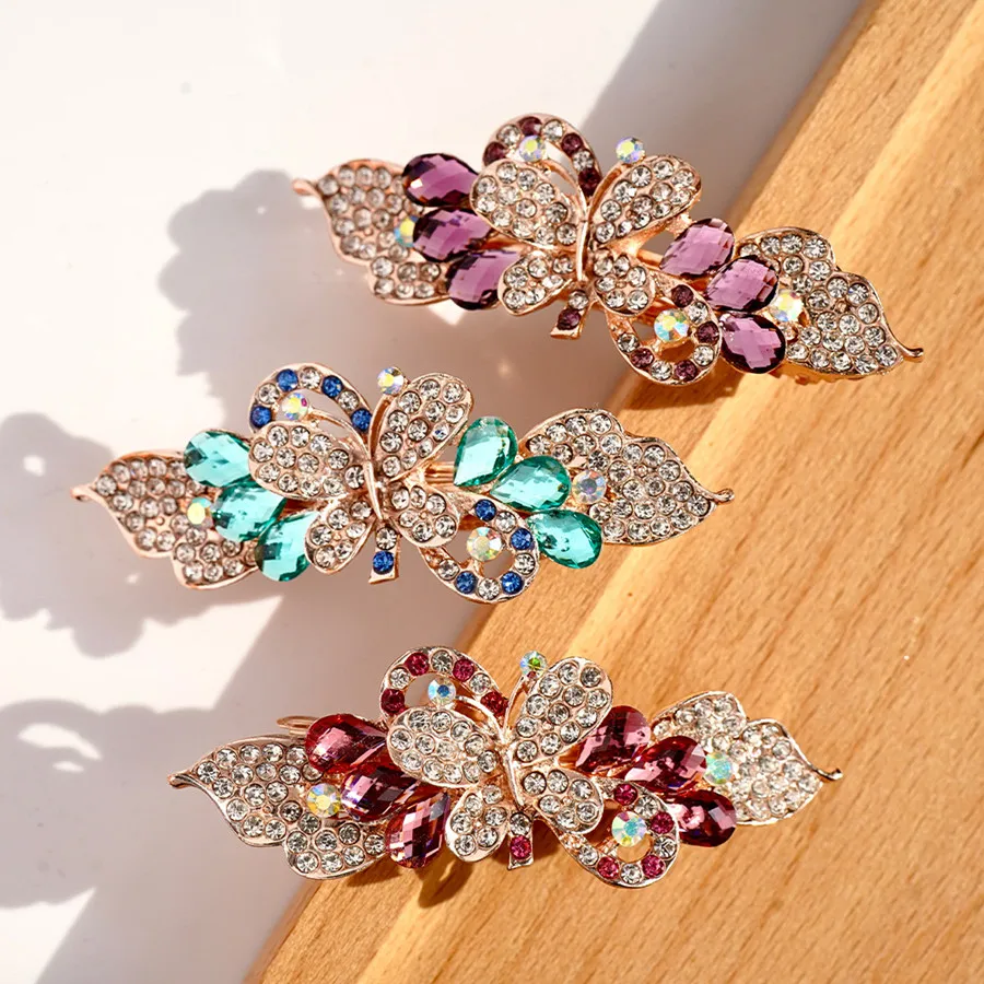 Korean style fashion ladies spring clip small butterfly alloy hair clip hair accessories fresh and elegant versatile accessories
