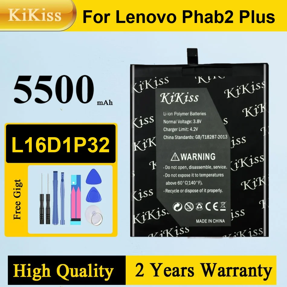 

Battery L16D1P32 5500Mah For Lenovo Phab 2 Plus PB2-670N PB2-670M PB2-670Y Long-Lasting Fast-Charging Tablet