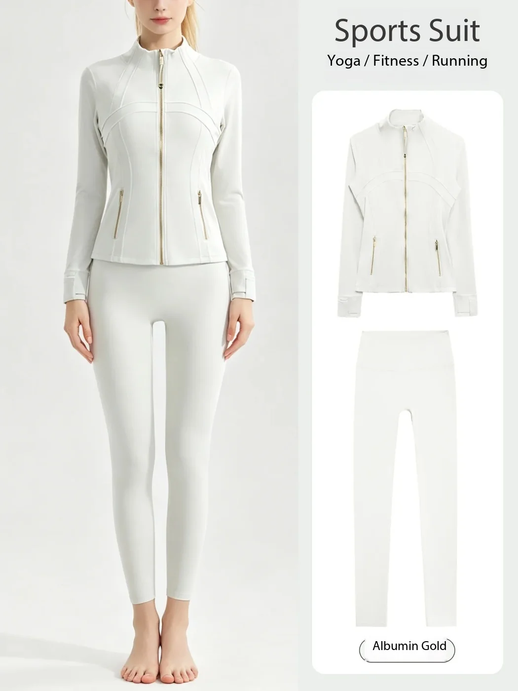 Lemon Yoga Set Women Sports Jacket+Legging Suits Fitness Running Workout Coat Buttery-soft Weightless Four-way Stretch Jackets