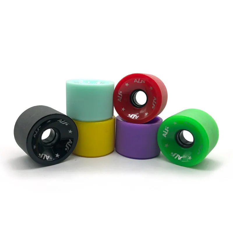 Accessorio per ruota per tavola da surf terrestre Ruota per skateboard smerigliata 80A Spazzola multicolore Ruota da strada Puleggia per longboard Ruote a doppio bilanciere