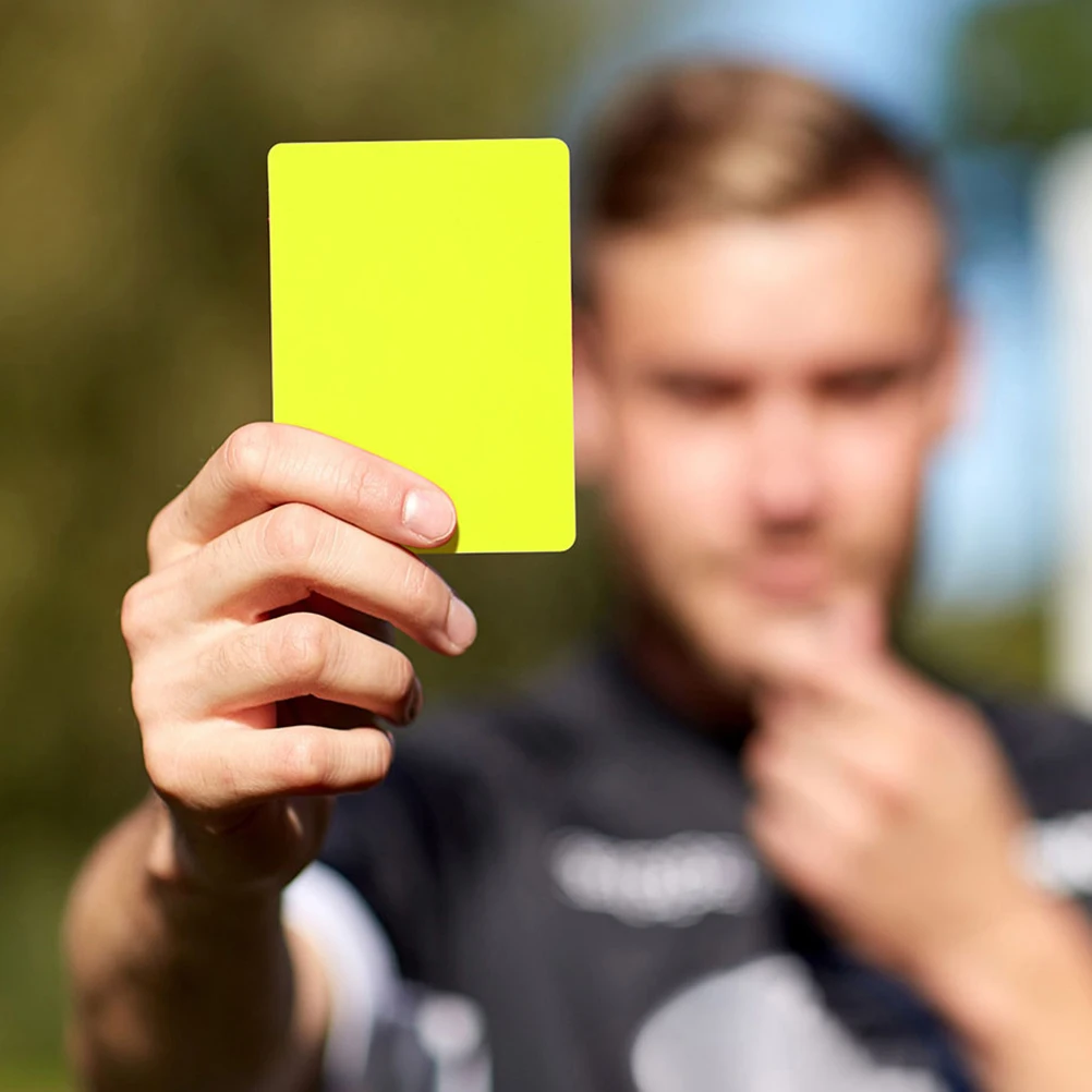 

12pcs Soccer Referee Cards Red Yellow Pvc Wear-Resistant Portable Football Card Set For Training Match Accessories