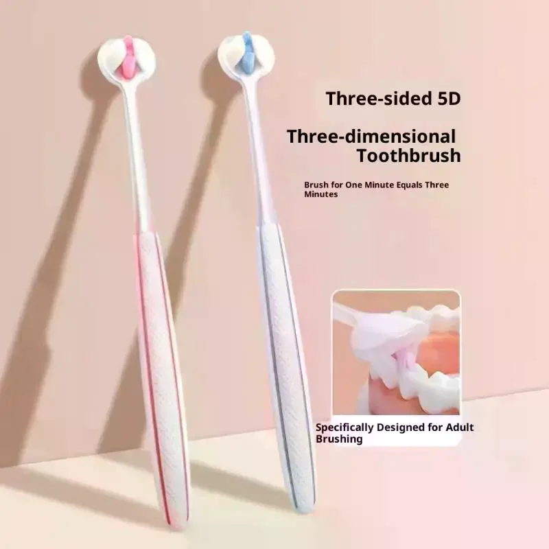 

1/2 шт. зубная щетка, трехсторонняя мягкая щетина, щетки для отбеливания зубов, комплексная чистка, семейные зубные щетки, уход за полостью рта