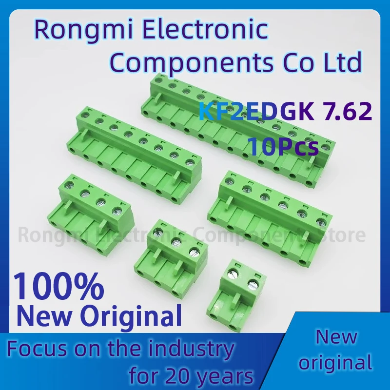 10Pcs KF2EDGK 7.62 2P ~ 12P PCB CONNECTOR PLUG-IN TERMINAL BlOCK 2EDGK 7.62mm 2PIN ~ 12PIN GMSTB 2,5 ST PHOENIX CONTACT DEGSON