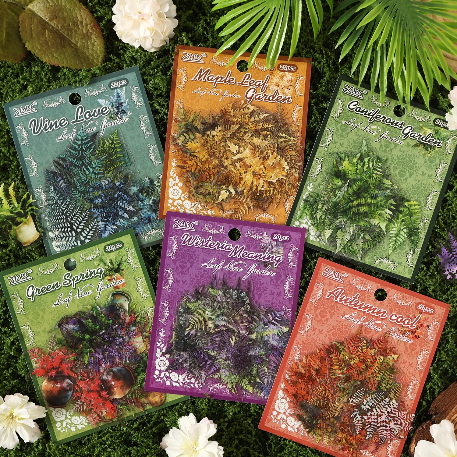 

20 pcs Leaf Theme Sticker Pack, Botanical Journal Decorations, Creative Scrapbooking Supplies