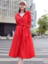 Women Clothing 2024 Women's Ultra-thin Windbreaker Mid-length Summer Sun Protection Clothes Coat Trend Korean Anti-UV Sun Cloak