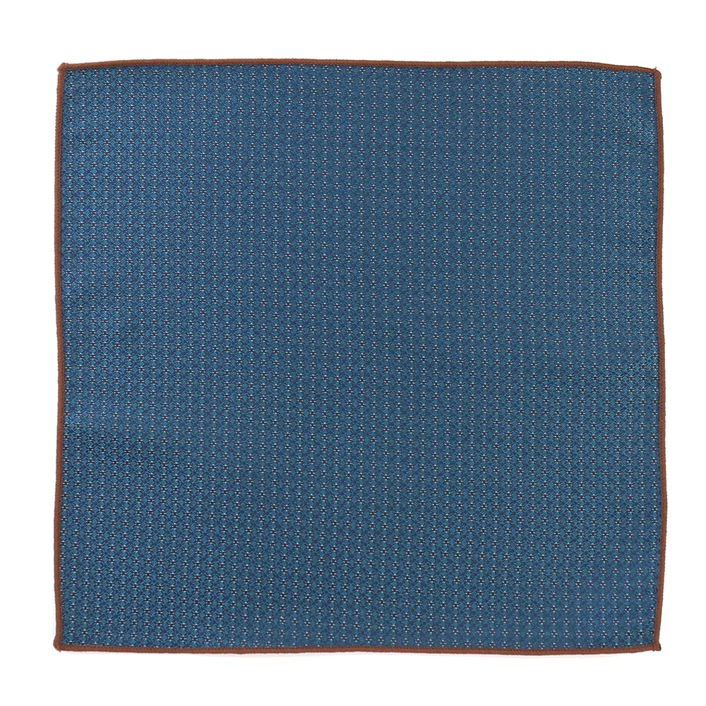 Pañuelos de seda de poliéster para hombres, pañuelos de Jacquard a cuadros de color azul marino sólido, aptos para negocios, accesorios de traje de fiesta de boda, bolsillo cuadrado