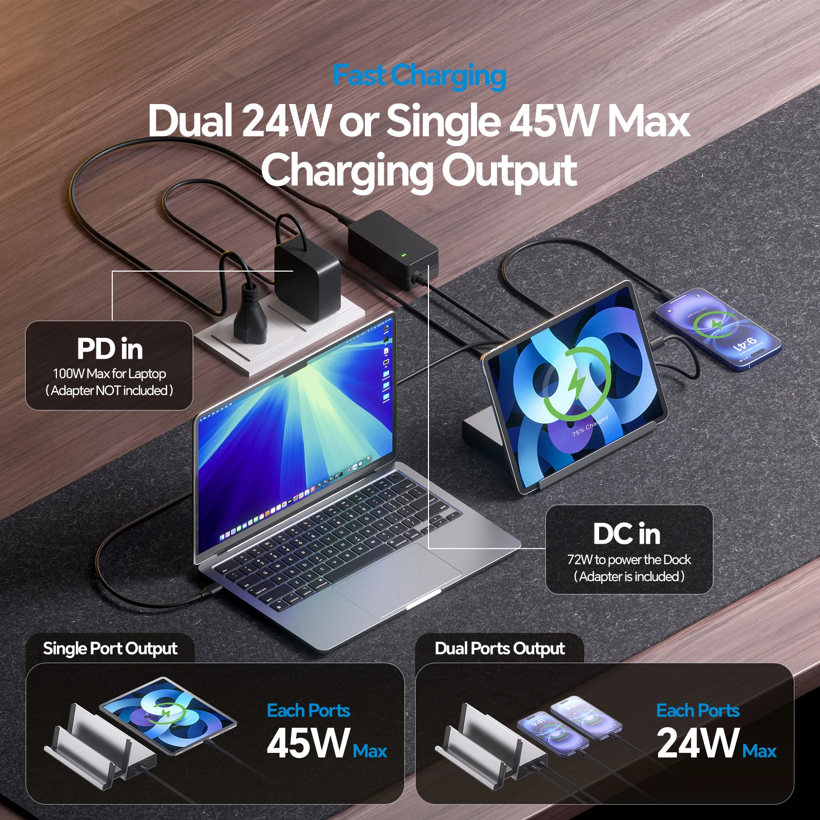 Base de Conexión para Tres Mon - Docking Station Dual Monitor Dp Hdmi reseña y precio