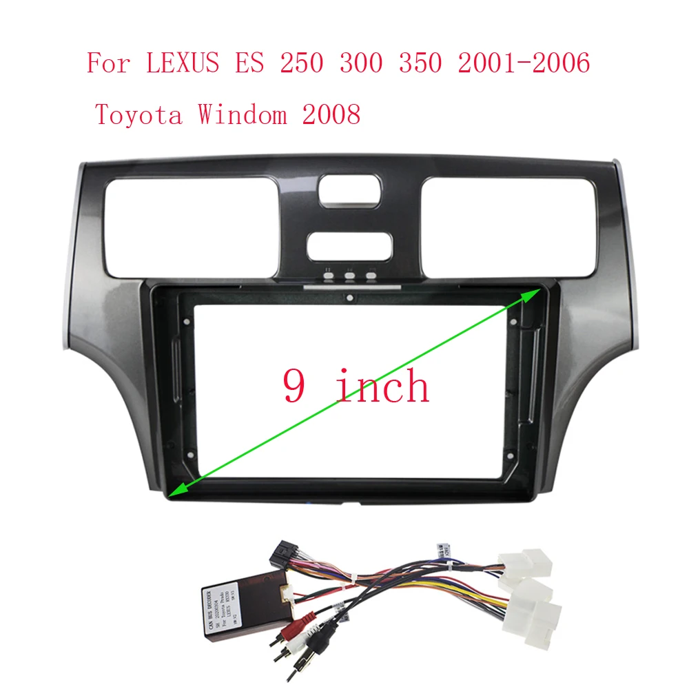 

9-дюймовая Автомобильная рама для Lexus ES ES300 ES250 ES330 XV3, пластиковая панель для Toyota Windom, комплект для установки приборной панели 2 Din