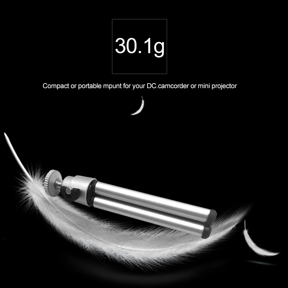 حامل ثلاثي القوائم مرن صغير الحجم، حامل ثلاثي القوائم، جهاز عرض صغير من سبائك الألومنيوم، حامل Projetor ثلاثي القوائم فضي مضاد للانزلاق