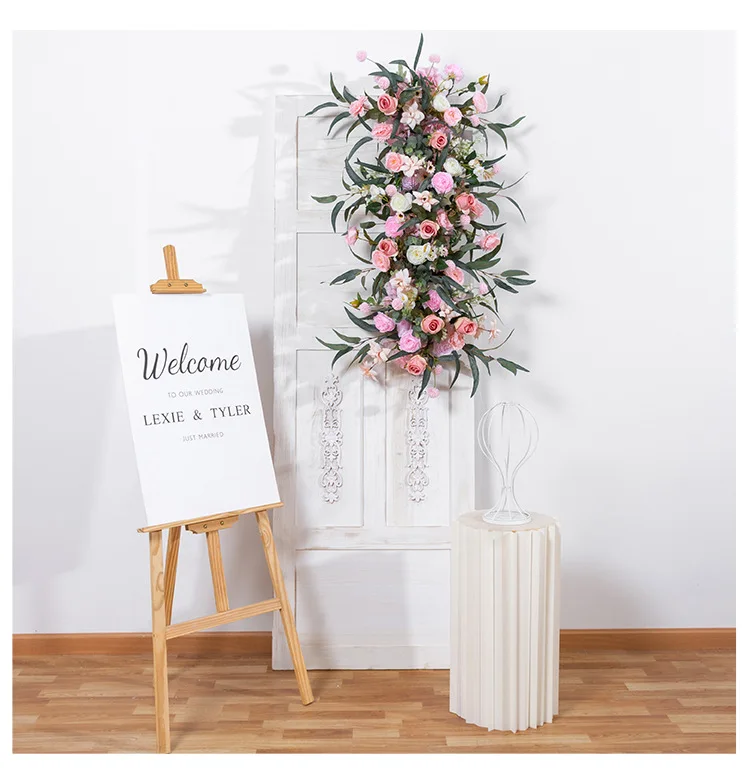 50-200CM Großhandel Künstliche Seidenblumenreihe für Hochzeits-Hintergrund, Bogen, Bühne, Hängende Blumenläufer, Kommerzielle Schaufenster-Dekoration – Detail 8