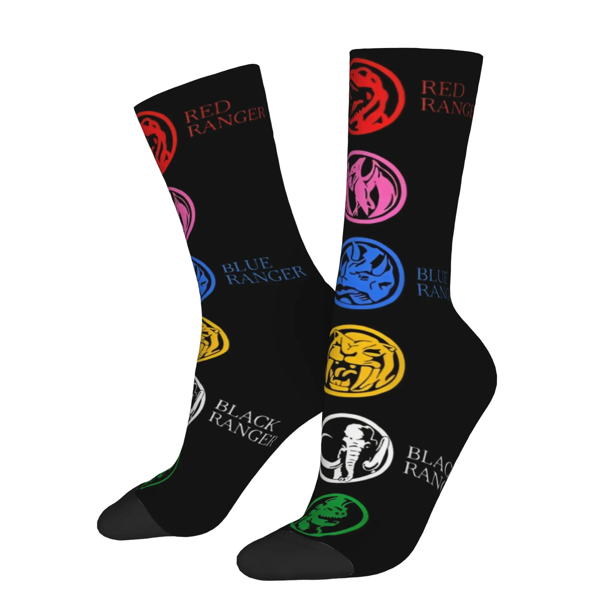 Socks Retro 6 Power Coins PR Names Crazy Men's compression Socks Unisex  Funny Crew Sock