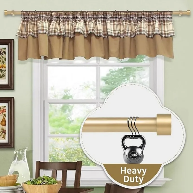 Imagem -02 - Heavy Duty Cortina Rod para Windows Moderno e Ajustável Ouro 32 Em144 em