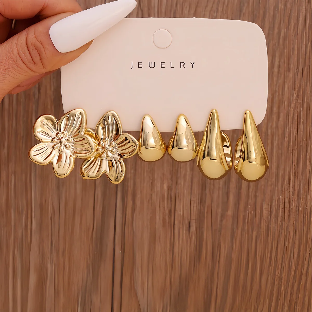 European American Cross-border Multi-style Minimalist Retro Earring Set Trendy Luxury Elegant Ear Jewelry For Women