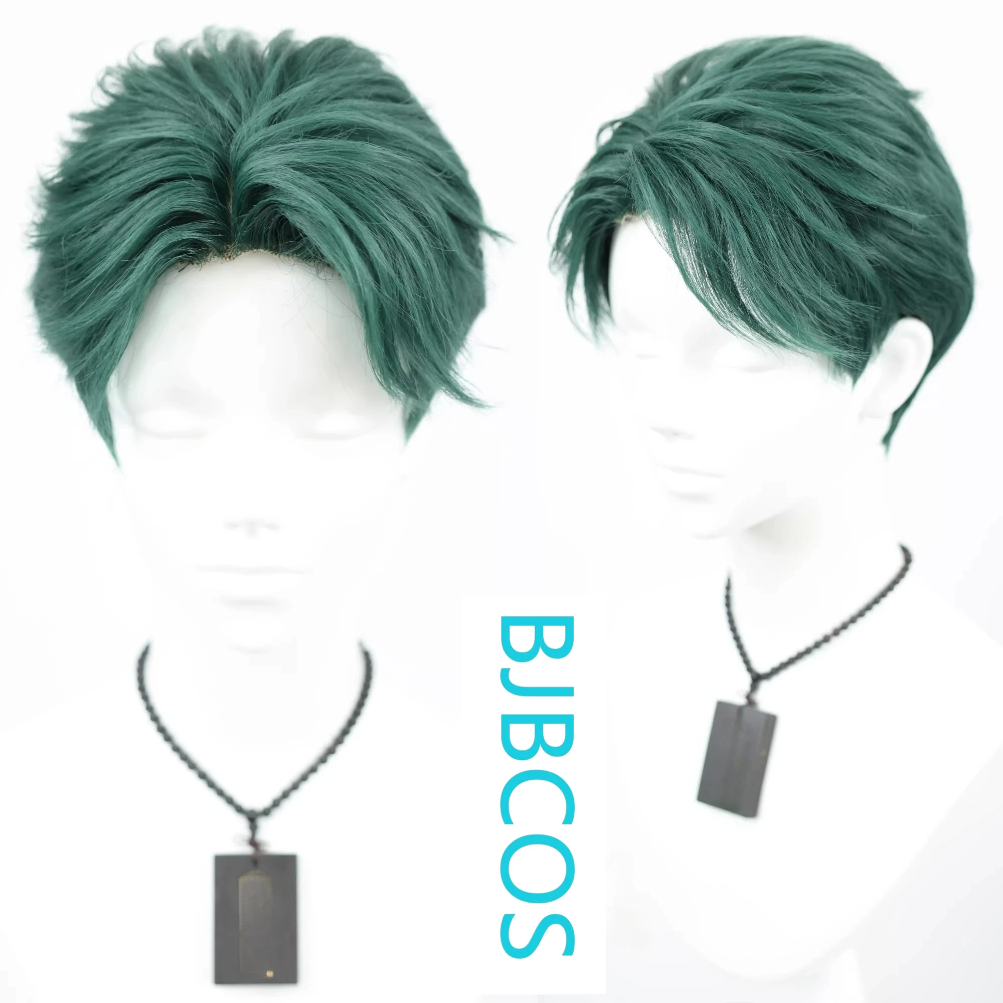 

[Styled Wig]Daily COS versatile short hair set in dark green with a Japanese and Korean youthful vibe, slightly curled