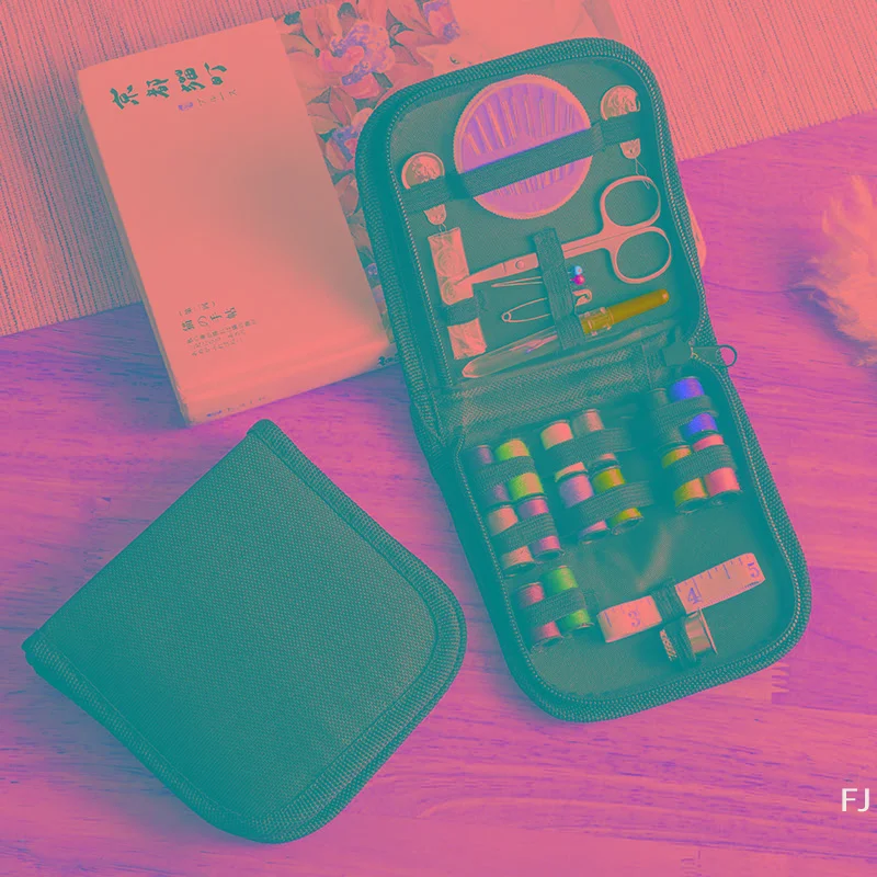 

Портативный набор для шитья [YU], коробка с инструментами для рукоделия, набор для домашнего творчества, аксессуары для дома