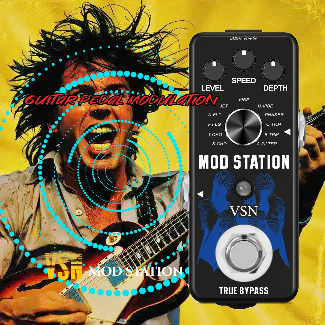 

VSN Guitar Modulation Effect Pedal Digital Mod Station Combination Pedals 11 Kinds Classic Effect FC05 For Electric Guitar Bass