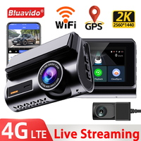 Bluavido 4G LTE Dash Cam With GPS Tracking 2K Ultra HD Front Camera and 720P Rear Camera Live View Parking Monitor Night Vision