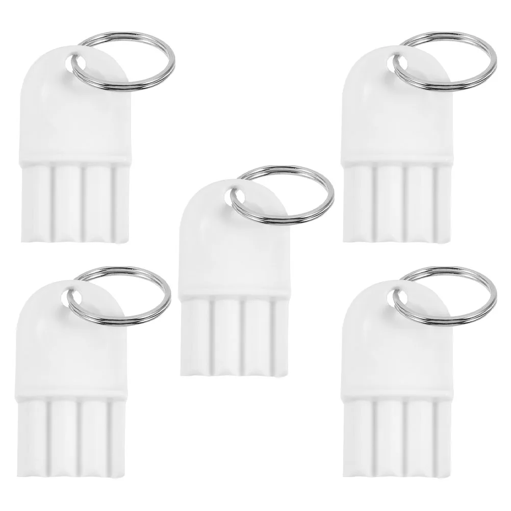 

5pcs Dispenser Keys Universal White Key Ring Commercial Paper Towel Dispenser Keys Fits Various Toilet Paper Dispensers