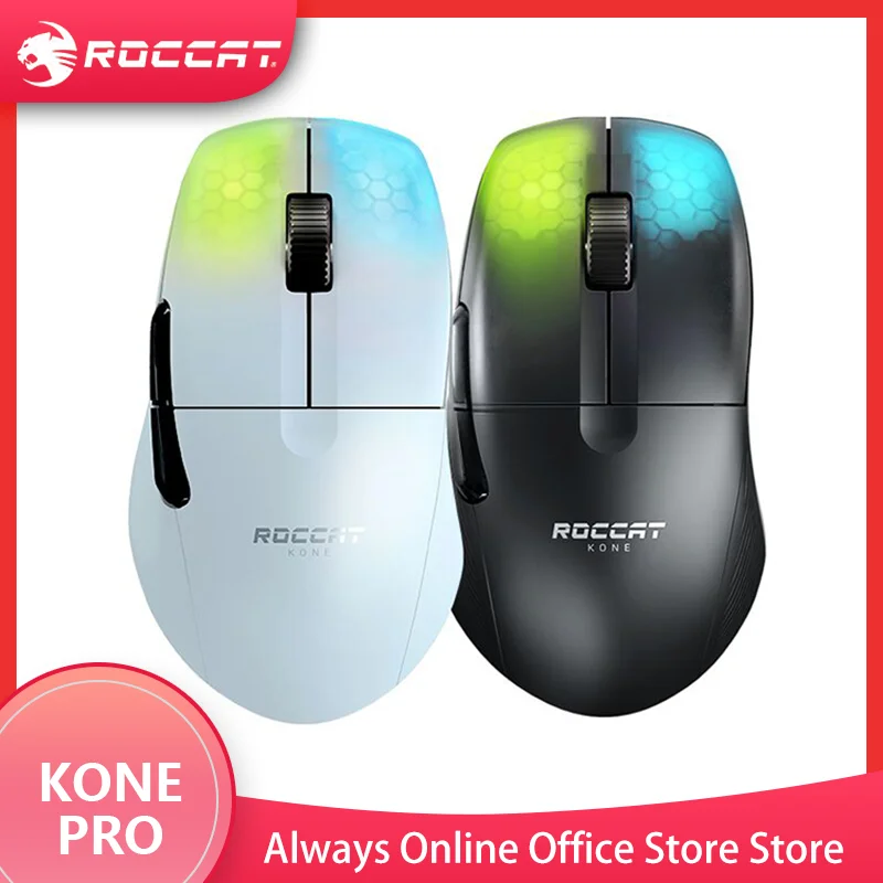 

ROCCAT KONE PRO AIR Three Mode Bluetooth Wireless Mouse 19000dpi Rgb Backlit Gaming E-sports Mouse Accessory for Computer Gifts