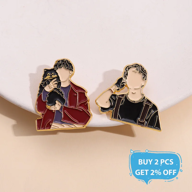 Kpop Band Boys Enamel Pin Star Souvenir Fans Support Collection Brooch Lapel Backpack Badge Fashion Jewelry Gifts For Friends