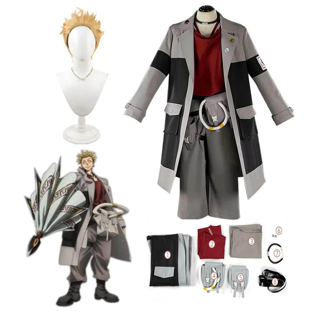 

Anime GACHIAKUTA Enjin Cosplay Costume With Wig Full Set Outfit For Halloween Carnival Role Play