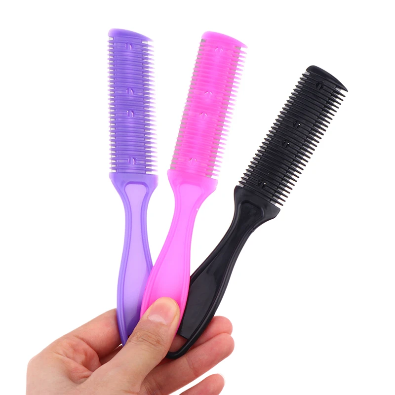 

5Pcs Hair Cutting Comb Hair Brushes With Razor Blades Hair Trimmer Cutting Thinning Tool Barber Tool Hair Salon Barber Comb