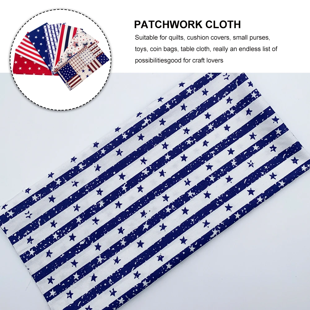 

7pcs Cotton Fabric Square Flags Group for Quilting DIY Handmade Crafts Pillow Cushion Tablecloth Wallet Diaper Bag Material