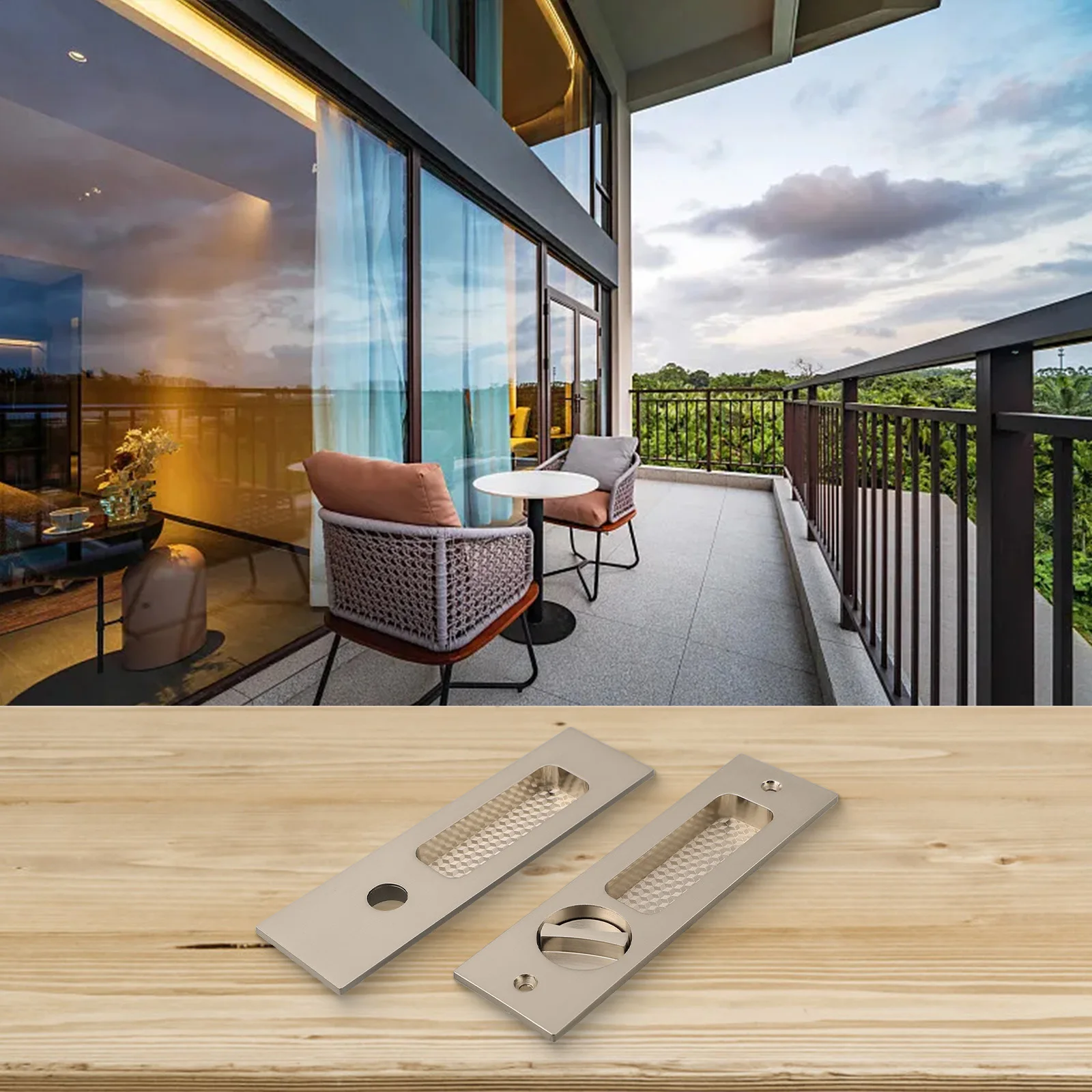 Untuk Pintu Balkon Kunci Pintu Geser Berkunci Kunci Pintu Balkon Untuk Keamanan Pintu Mekanisme Kunci Performa Tahan Lama