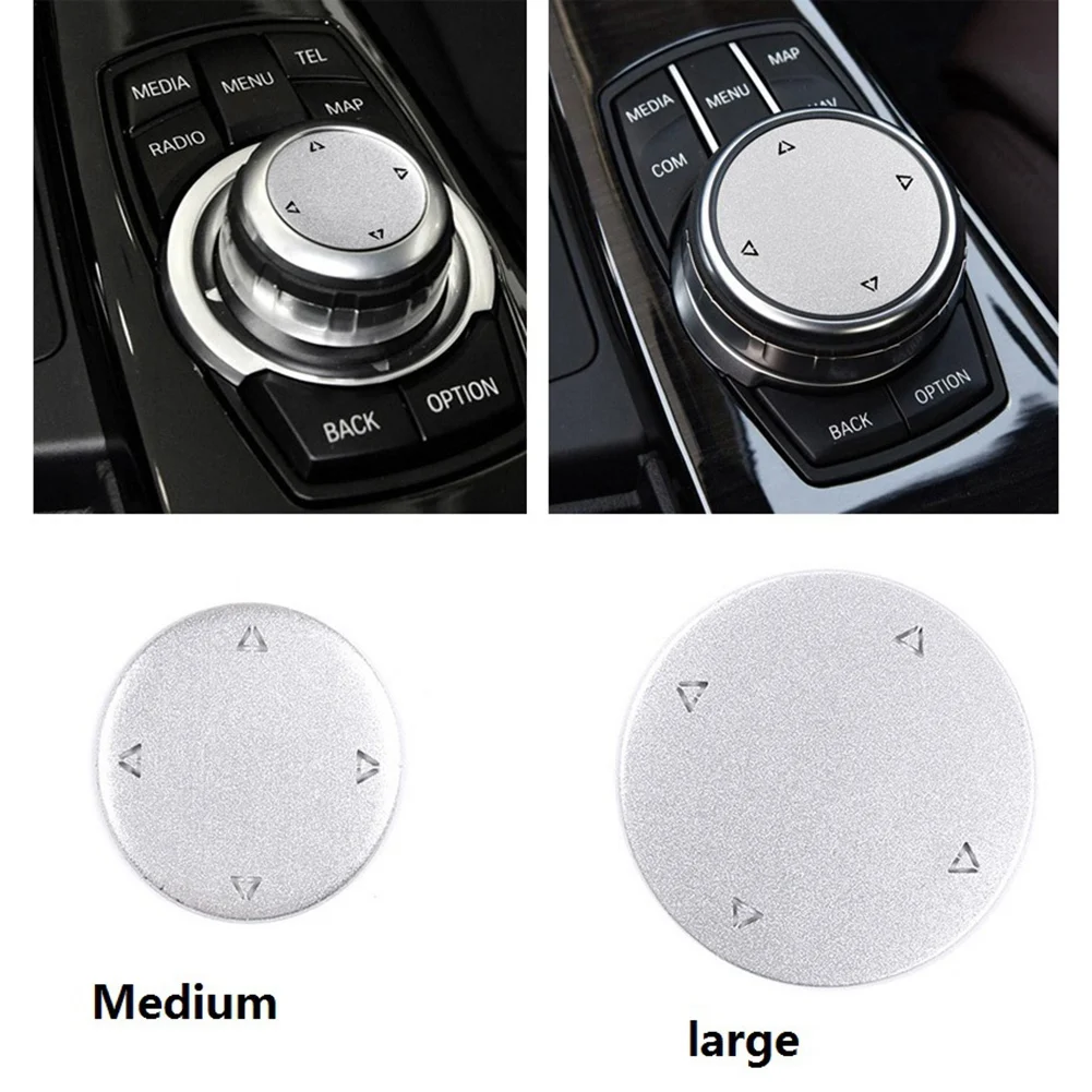 Car Multimedia Knob Button Cover Trim Stickers for-BMW 1 2 3 5 7 Series X1 X2 X3 X4 F25 E90 G30 G01 Accessories,Medium