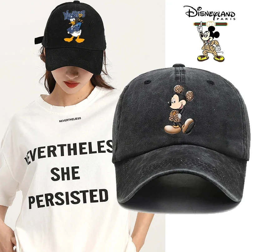 Disney Mickey Baseball Cap Hats for Women and Men Cotton High Quality Sports Water Wash Snapback Hats Hip Hop Streetwear Caps