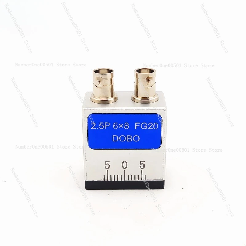 Double crystal straight probe 5P6X8FG20 F10 F30 ultrasonic flaw detector focusing longitudinal wave segmentation 2.5MHz