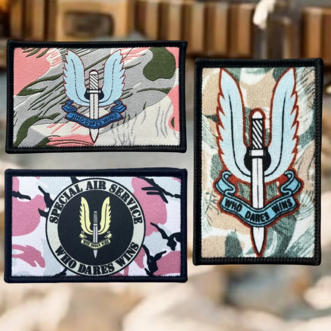 Родезийский SAS Who Dares Wins камуфляжный военный тактический значок морской печатные нашивки на липучке, наклейка на рюкзак, одежда