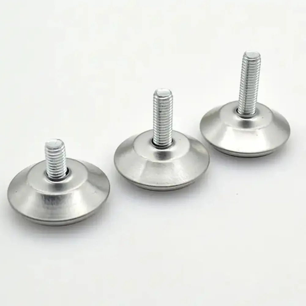 Pie de nivelación de tornillo ajustable, Base de 30MM de diámetro, vástago roscado de Metal, muebles, mesa, escritorio