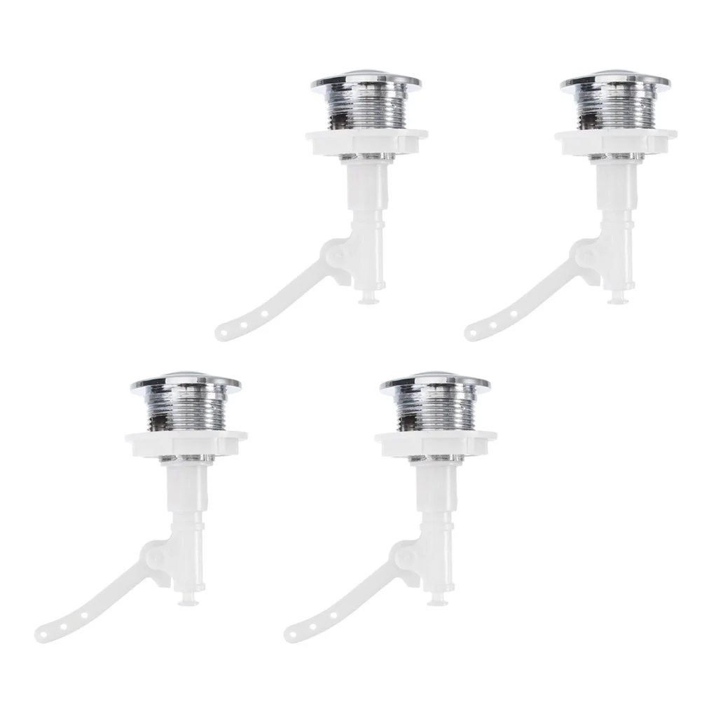 

4pcs Toilet Tank Push Buttons Replacement Abs Button For Home Hotel Use Durable Rustproof Surface Easy Clean Modern Design Water
