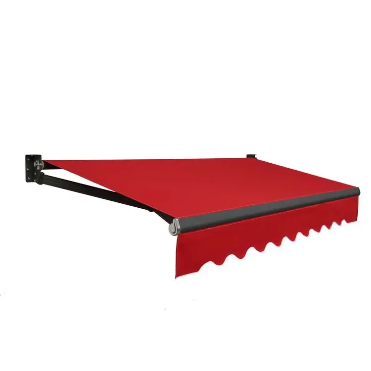 gy-Motorized Retractable Sunshade Awning Acrylic Fabric Remote Control Durable Aluminum Alloy Frame Villa Patio Outdoor Shade