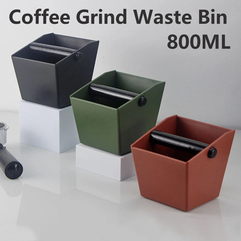 Coffee Knock Box Anti-Slip Shock-absorbent Coffee Grind Dump Coffee Grind Knock Espresso Grind Dump Waste Bin Cafe For Barista