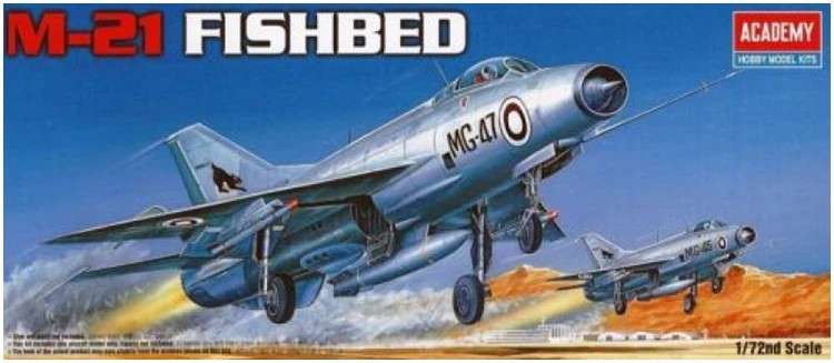 Academy Assembly Aircraft Model Kit 12442 MiG-21 Fishbed Fighter 1/72