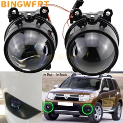 Lens Fog Lights Lamps LED Headlight For Renault Megane 2/3 Duster Fluence Koleos Kangoo 2003-2015 Fog Lamp Fog Light Foglights