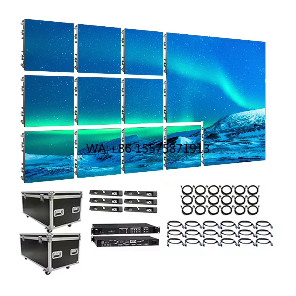 Shenzhen Factory Direct Sales High Brightness Indoor Outdoor P3.91 Stage Background Advertising Rental Led Display Screen