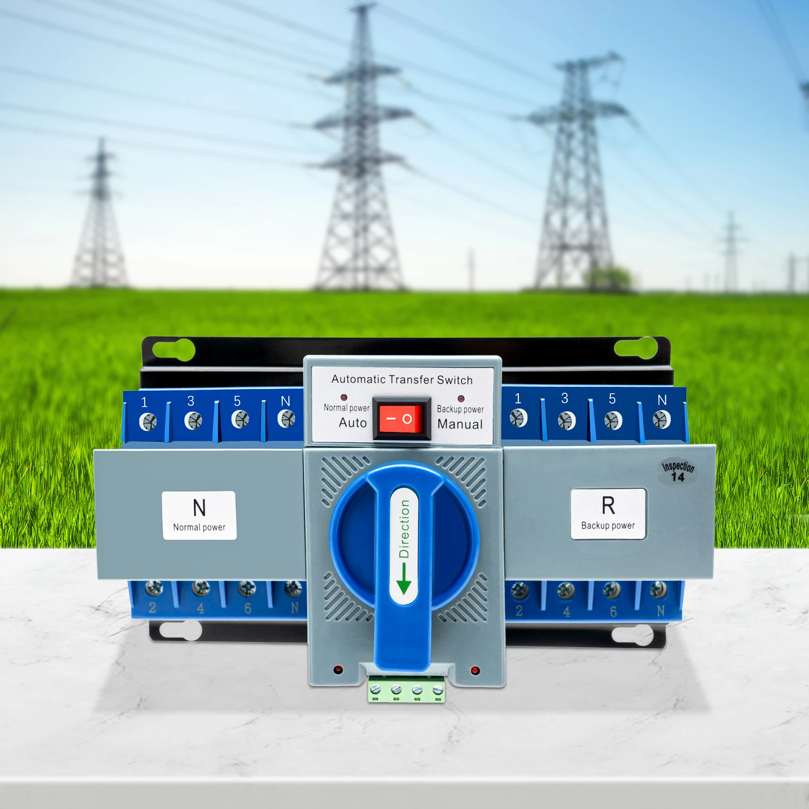 

Auto/Manual Dual Power ATS, 2-Second Switching & Touch-Proof Terminals, High Performance, For Surveillance/Office Buildings