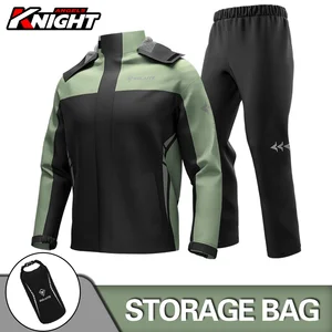 دراجة نارية مقاومة للماء للرجال والنساء ، بدلة رايدر ، معطف واق من المطر للدراجات النارية ، معطف المطر ، سترة ، سروال ، مجموعة مطر راكب الدراجة النارية ، 100٪ أفضل 6 بدلة مطر للدراجات النارية - رقم 3