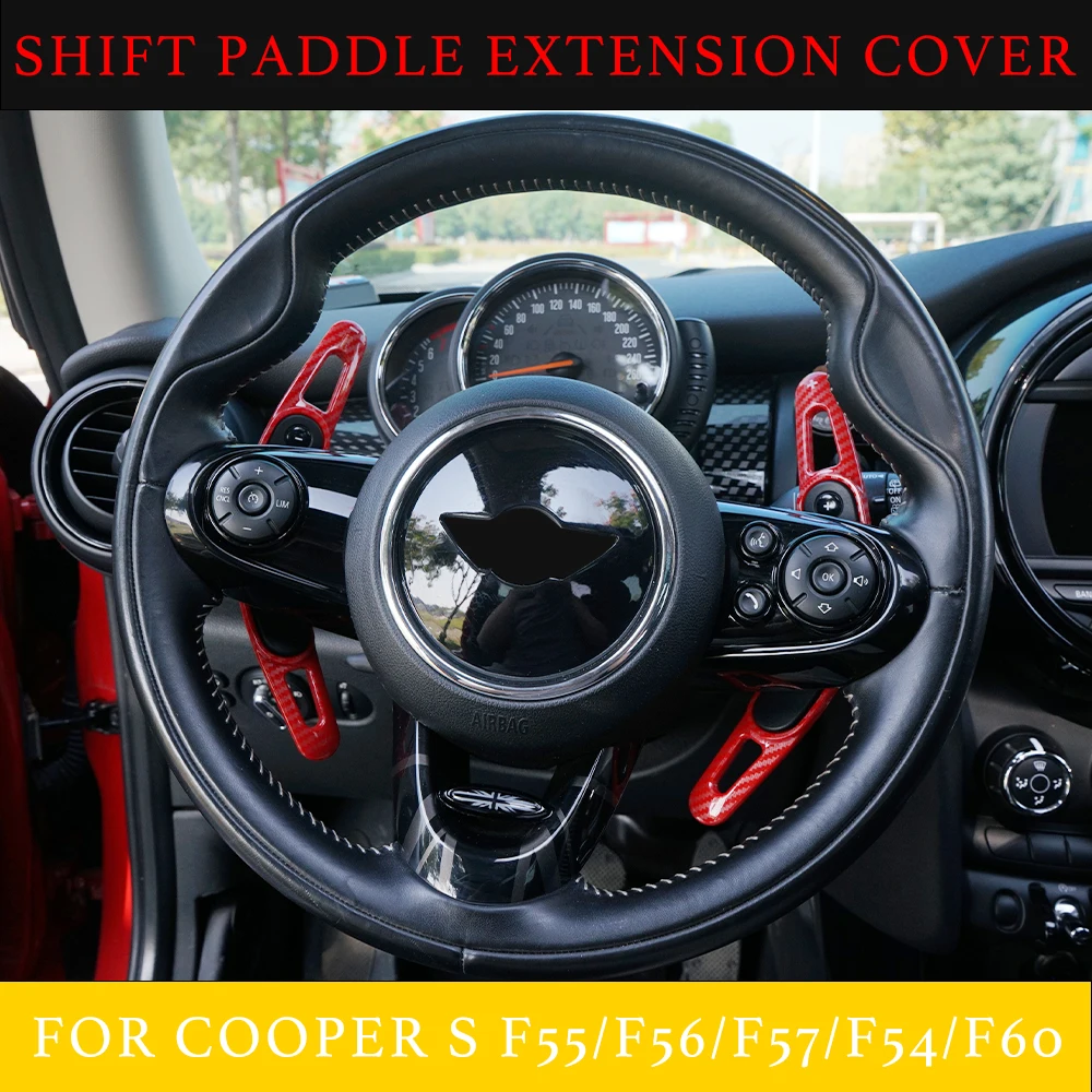 

For MINI Cooper S JCW F54 F55 F56 F57 F60 Countryman Clubman ABS Steering Wheel Shift Paddle Extension Cover Accessories