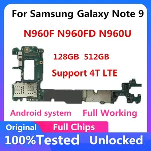 Bilashmart Samsung Galaxy Note 9 N960F N960FD N960U Motherboard Unlocked Main Logic Boards 128GB 512GB Android Chip Plate